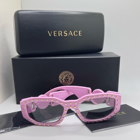 Versace - VE 4361 - studded Medusa “Biggie” Sunglasses -53-18-140 - Picture 2 of 16